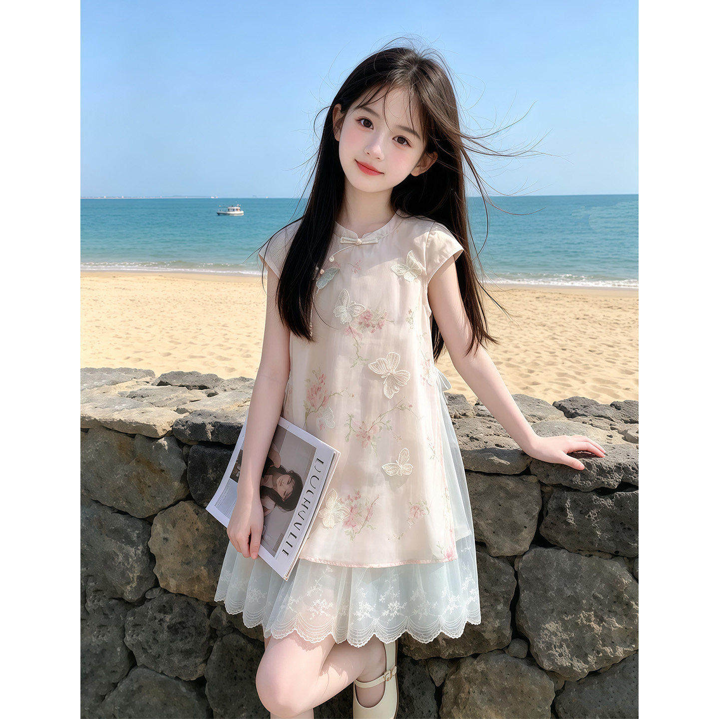 女童洋装儿童旗袍2026新款夏季新中式国风裙子大童汉服洋派夏装