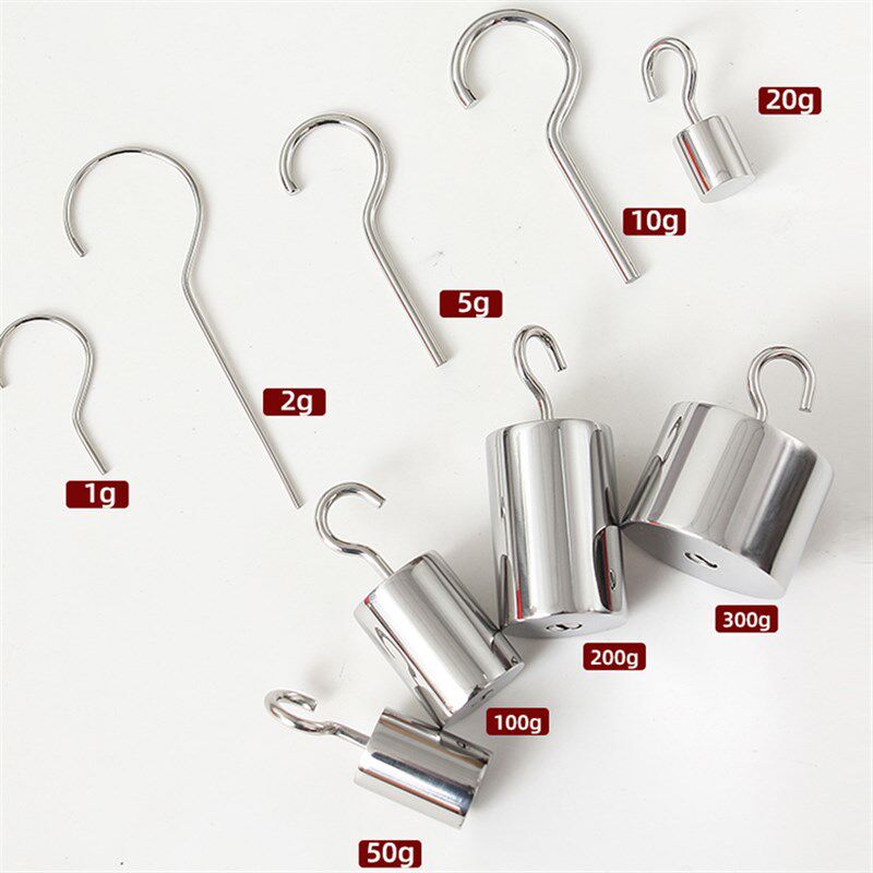 不锈钢单钩带钩砝码吊勾手拎法码10N200g250g300g20kg可定做秤砣