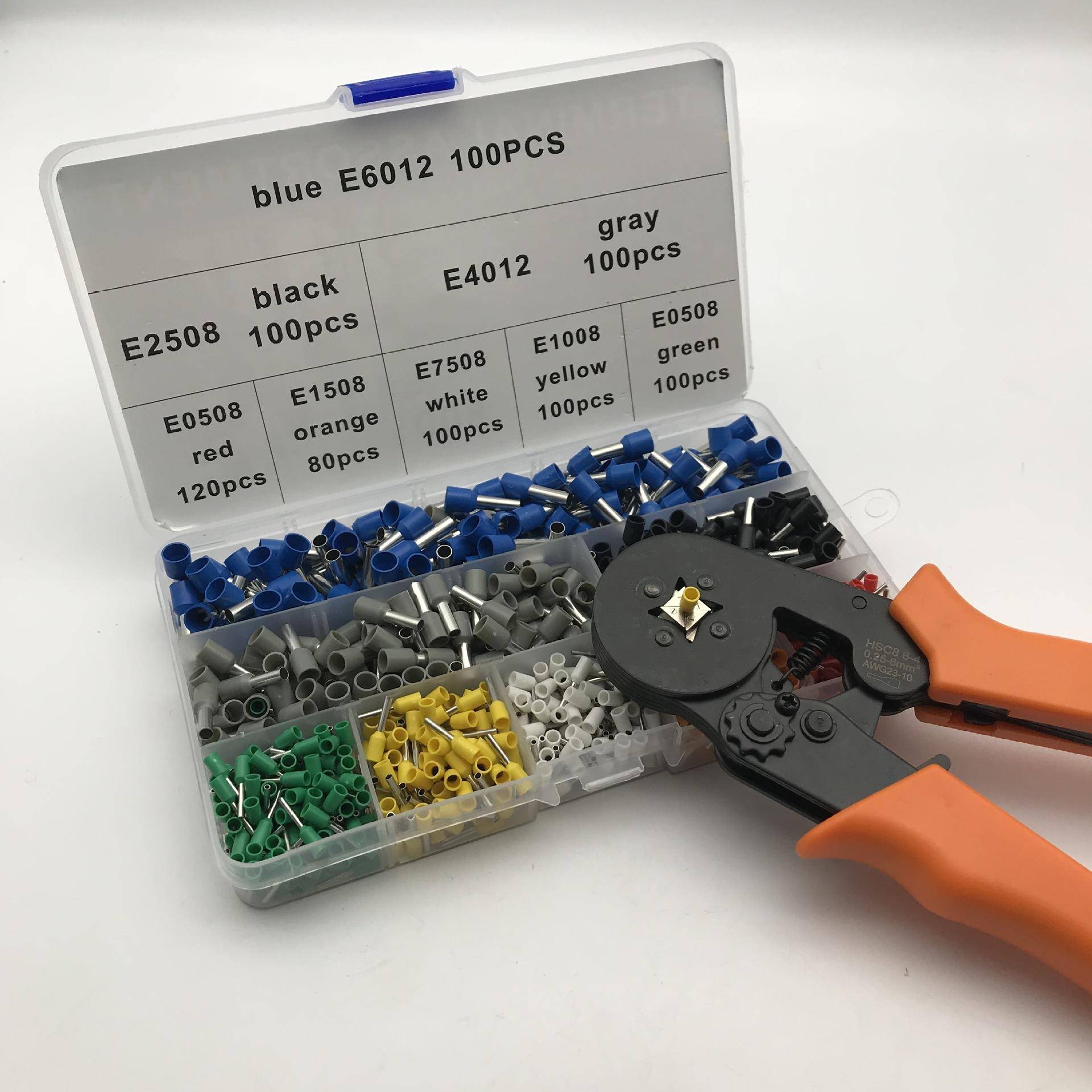 压线钳电工冷压管型端子接线钳针线鼻子压接钳夹线钳套装