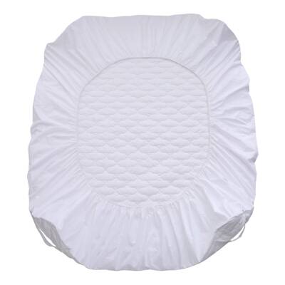 纯白素色绗缝夹棉床笠全棉防滑床护垫秋芈纯棉席梦丝床罩床套