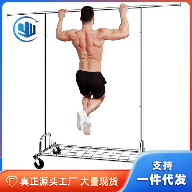 宇晟晾衣架阳台折叠厚款晒衣架室内铁不锈钢落地衣帽架家用晒被子