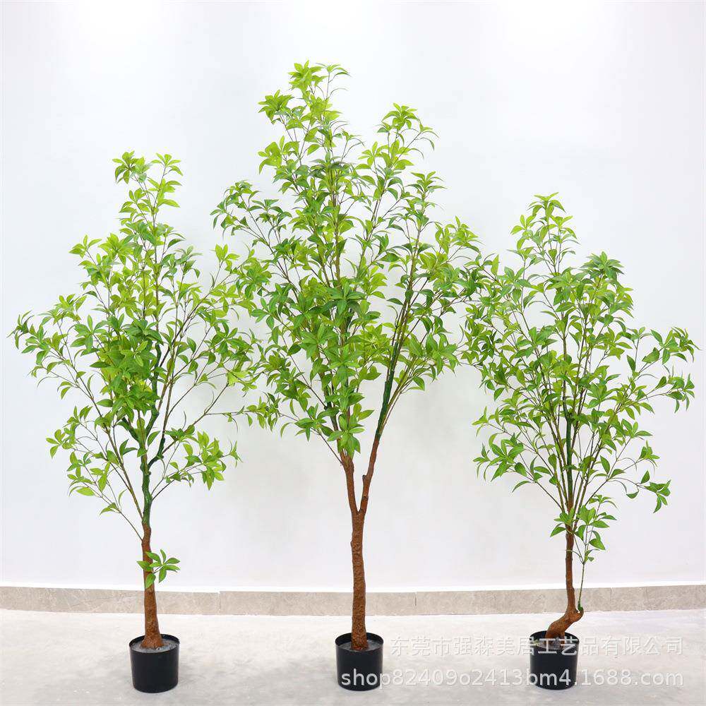 外贸款仿真植物马醉木轻奢假绿植造景仿生装饰摆件室内盆栽假树