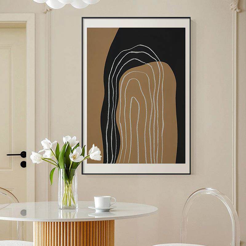 现代抽象玄关装饰画客厅餐厅挂画走廊电视柜摆放轻奢艺术线条壁画