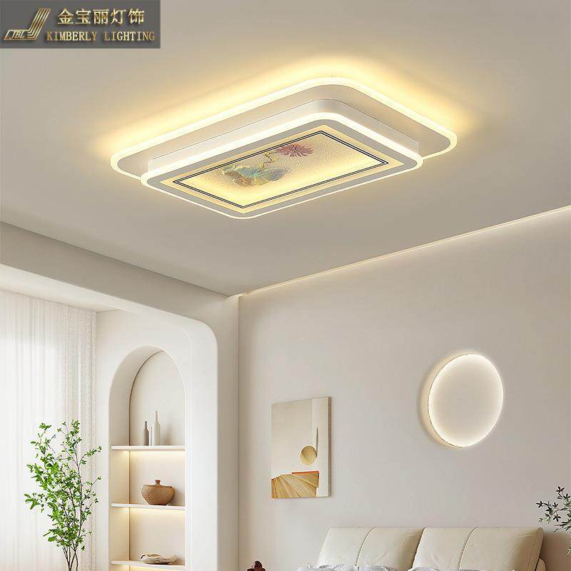 中山客厅主灯吸顶灯现代简约大气2024年新款高端客厅灯大灯长方形