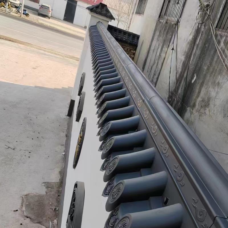 j8瓦加厚仿古瓦一体波压顶瓦双面中式院墙树脂围墙墙帽新款加厚g3