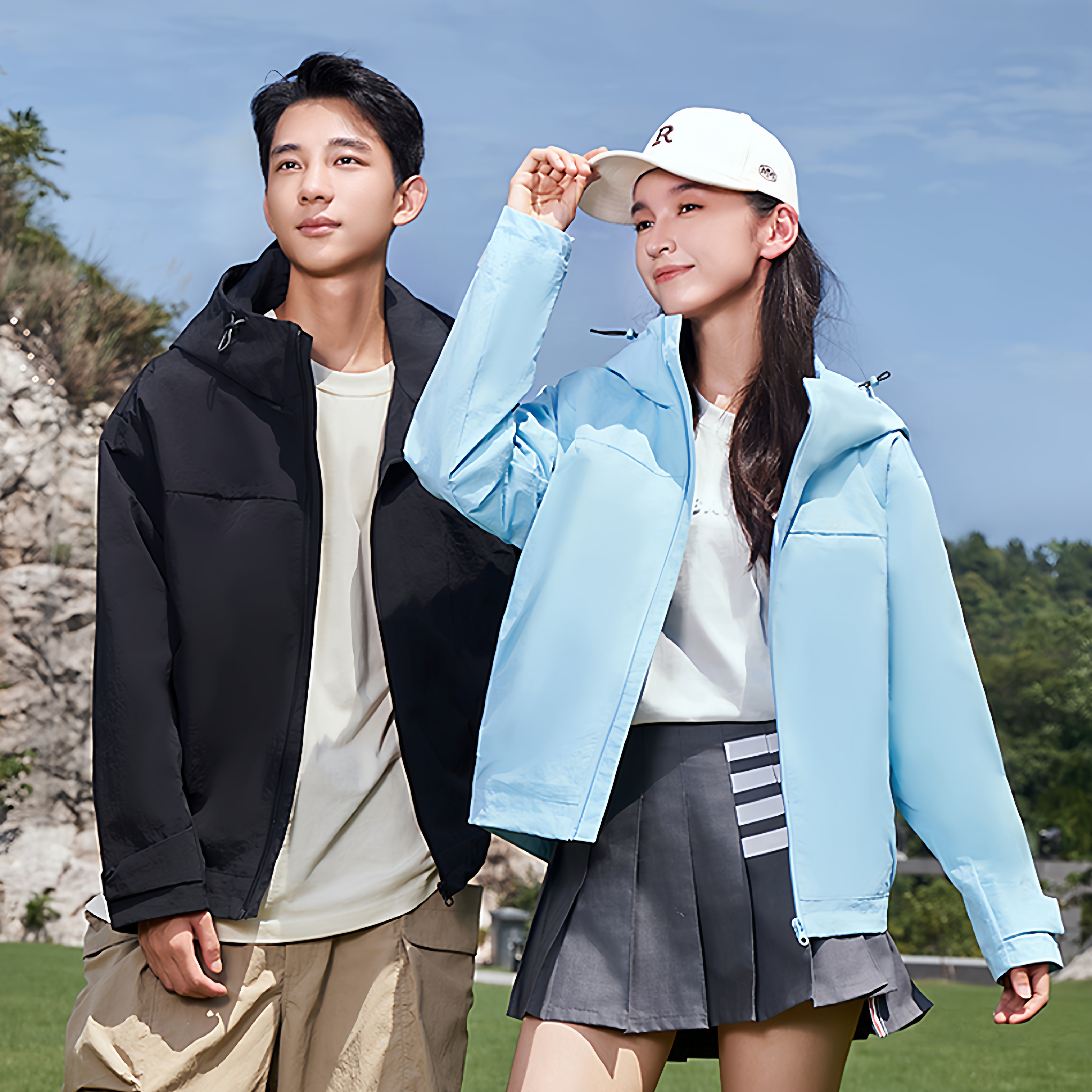 鸭鸭户外露营夹克外套女