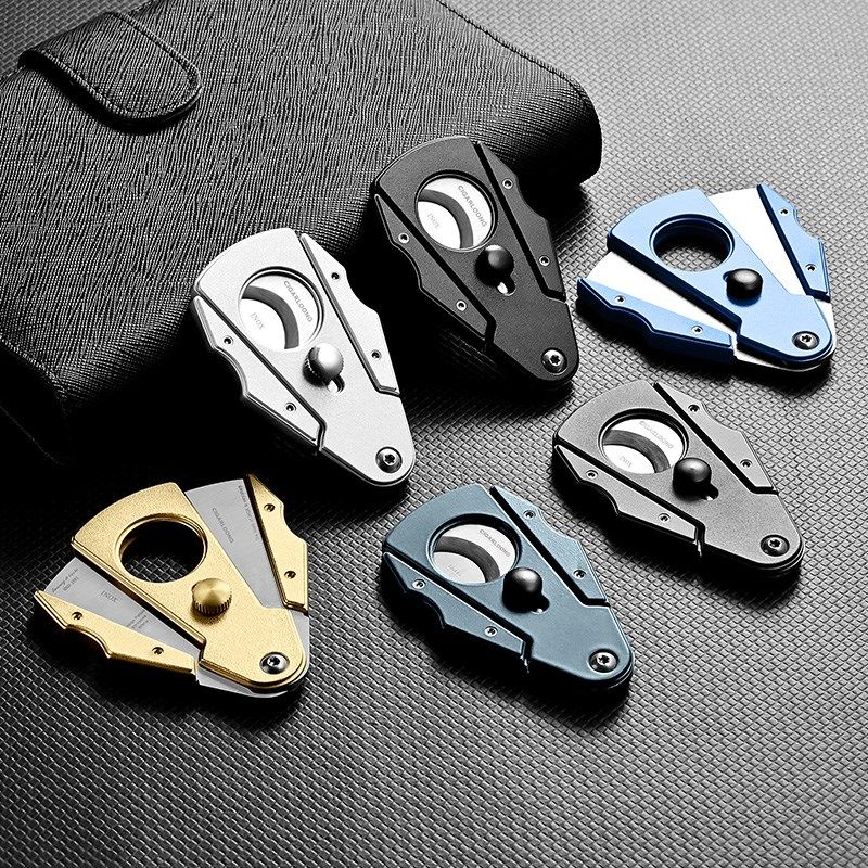 CIGARLOONG茄龙雪茄剪不锈钢侧开双刃剪烟器磨砂锋利开孔刀CL-J68