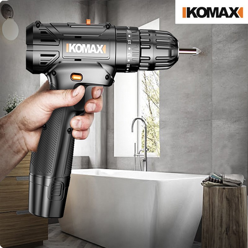 德国KOMAX多功能家用充电手电钻电动螺丝刀迷你手枪钻电动工具箱