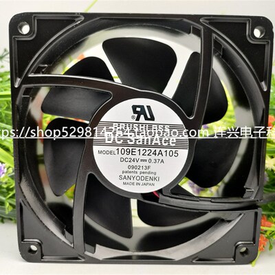 全新三洋 109E1224A105 12038 24V 0.37A 12CM 耐高温 变频器风扇