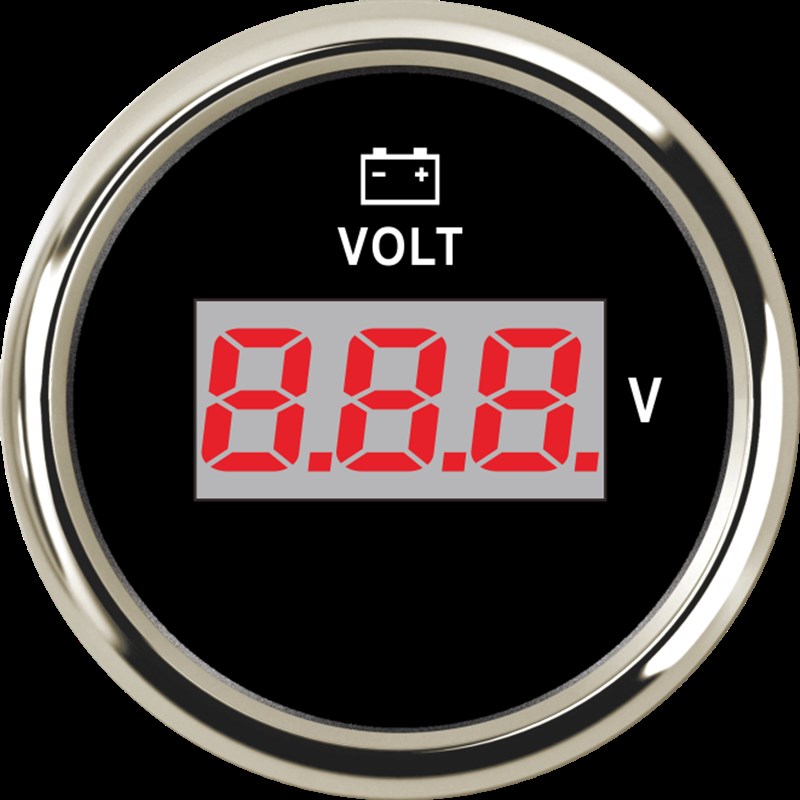 汽车电压表车用圆形表头直流电压表12v24v拖拉机收割机发动机电压