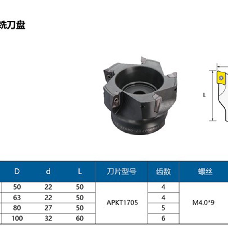 特固克刀盘TFM90AP17方肩铣刀盘50 63 80 100装APKT1705刀片