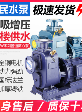 人民管道离心泵380v三相BZ无堵塞自吸泵卧式工业大流量污水排污泵