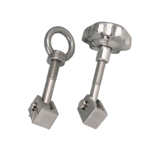 304不锈钢人孔配件吊环螺母螺栓槽钢套装梅花手柄螺帽螺丝杆锁紧