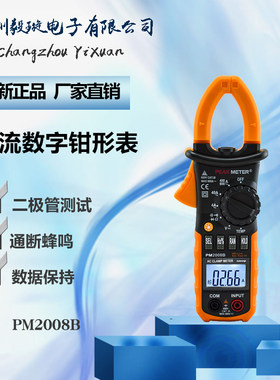 华谊PM2008B数字钳形表万用表高精度交流钳型表测电容二极管钳表