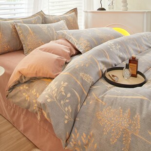 网红加厚全棉磨毛被套单件被罩100160x210秋冬U1米5床单四件套