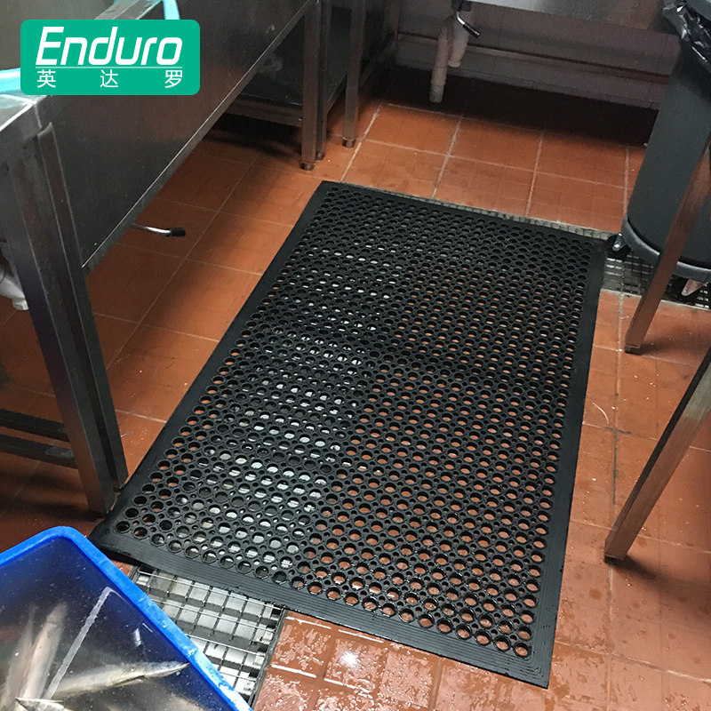 商用镂空防滑地垫酒店餐厅厨房地垫吸水防油耐油.拼接橡胶垫