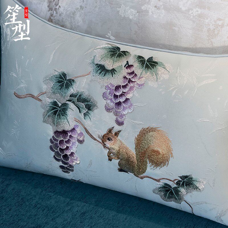 中式红木沙发坐垫中国风刺绣腰枕靠包云宝枕N古典罗汉床座垫可定