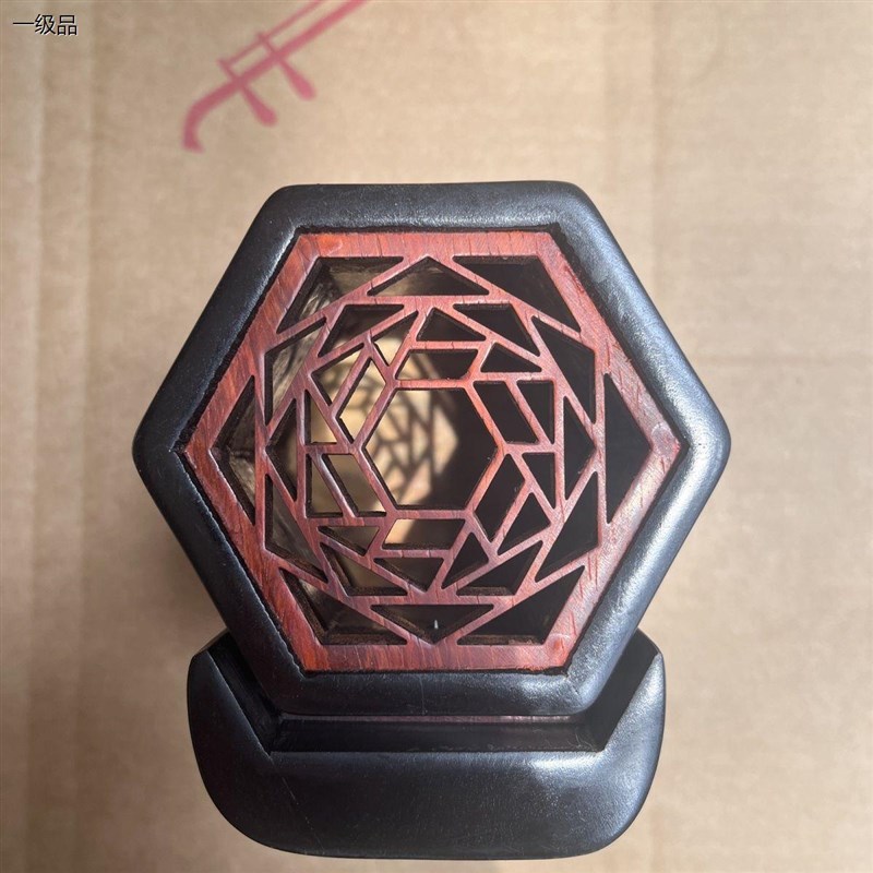 精品黑檀二胡筒子z大音量六角琴筒扁孔