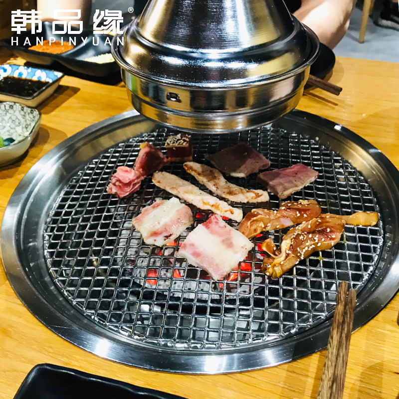 韩式商用炭烤g炉 上排烟烤炉自助烧烤炉 镶嵌式烤肉炉机制木碳烤