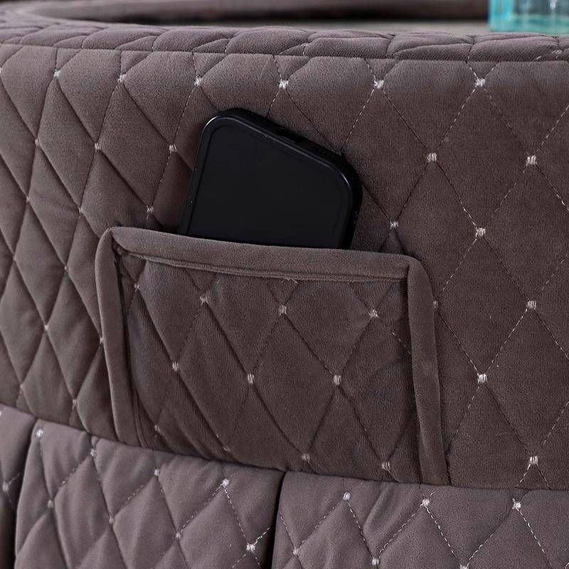 新桌款圆形烤火桌罩桌家用加绒加厚电布暖炉073茶几子罩套时尚简