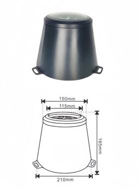 12W18W24W36防W154W8W户0外水led大大功率腰功率七彩明装树桩灯射