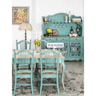 BK9K式复古美餐中边柜地海风两门PACB1081三门厅酒柜玄关柜客厨房