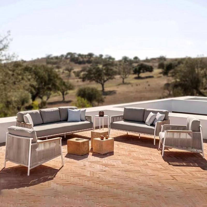 户外藤编沙发防雨防晒合露阳台庭院室外茶几124组椅单人藤花天园