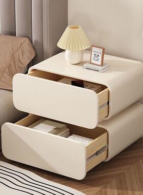 油床头柜简约现风代实木床头收床纳柜家用床柜子奶卧室小型MNO边