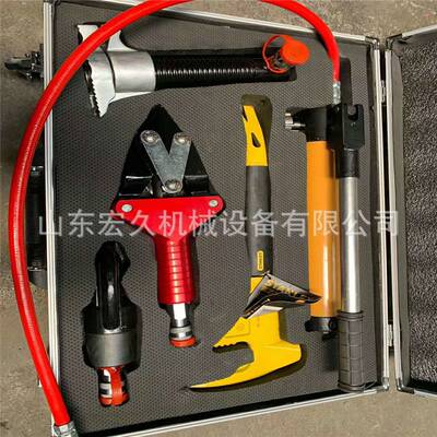 防盗门破拆工具组 撬棍手动泵微型扩张器边缘抬升器