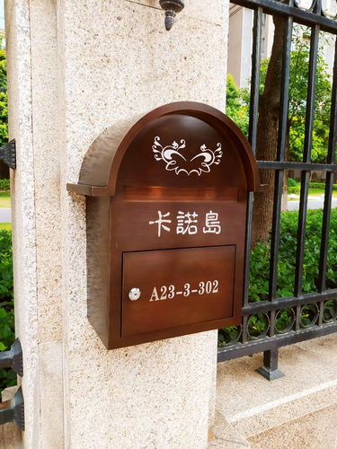 欧式复古不锈钢户外防雨信报箱