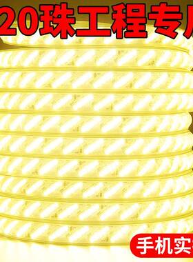 led灯带1水00米户外工程亮超化亮防暖光家用客厅高亮工程三变光装