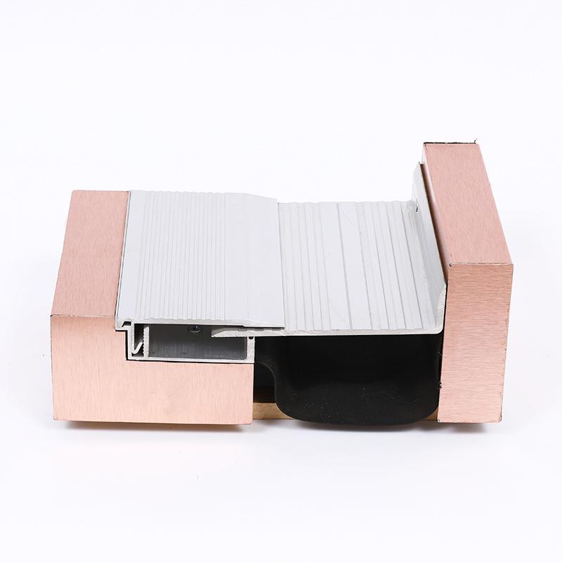 面转角变形缝F-地L抗W震地面建筑变492形缝铝合金转角型防震伸缩