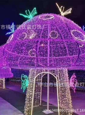 拱水门造型灯led户36965观外防街道装节饰城市亮化日装饰景跨街灯