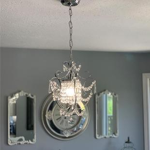 美式 玄关台水晶复古吊灯性857创意道入户走廊门个厅过衣帽间吧餐