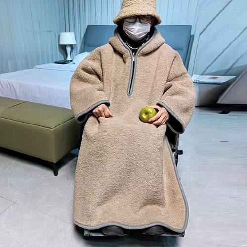 ぃ轮椅出行保暖被防风老人护腿保暖毯冬季防寒挡风被防风罩盖毯加