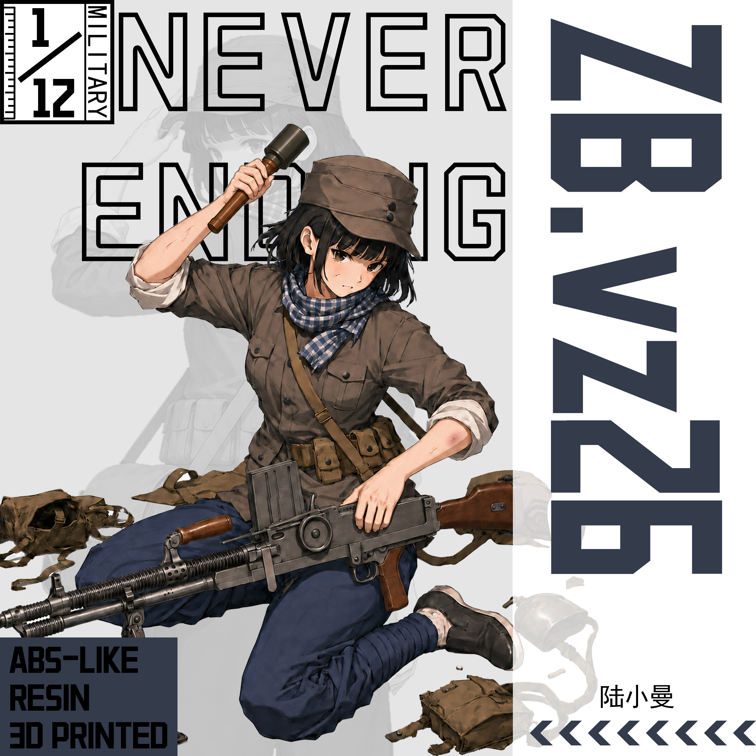 1/12比例 ZBvz. 26轻机枪 FIGMA配件 适配6寸兵人 不可发射图片