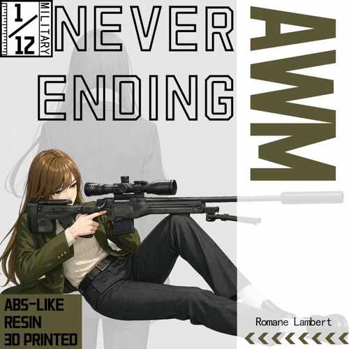 1/12 AWM 狙击步枪模型 FIGMA配件 适配6寸兵人 不可发射