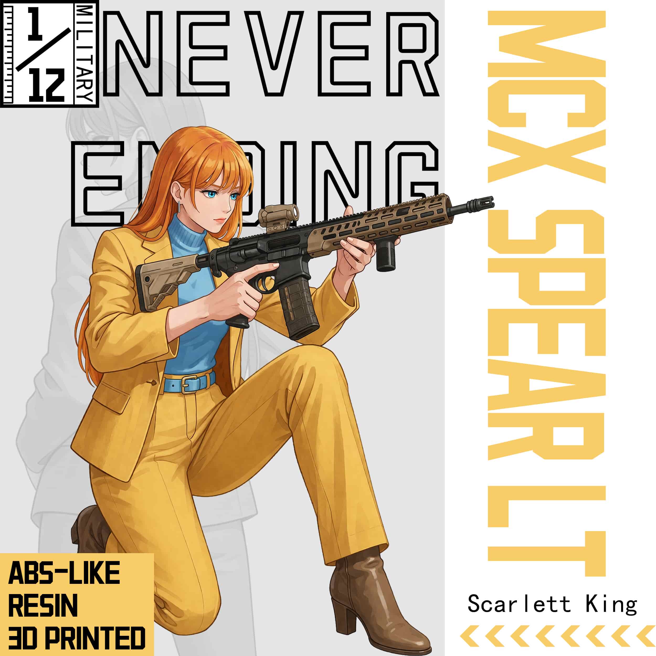 1/12 三角洲同款SIG MCX突击步枪 FIGMA配件 适配6寸兵人不可发射