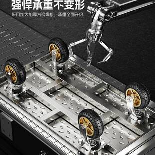 钢手板小推车折拉货手F9675SJT推车搬运车家用平板拉车便携拖车叠