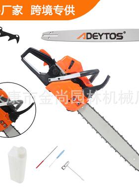 5800油锯大伐功率汽油锯家园52cc20用链锯小型手跨持境林工具砍树