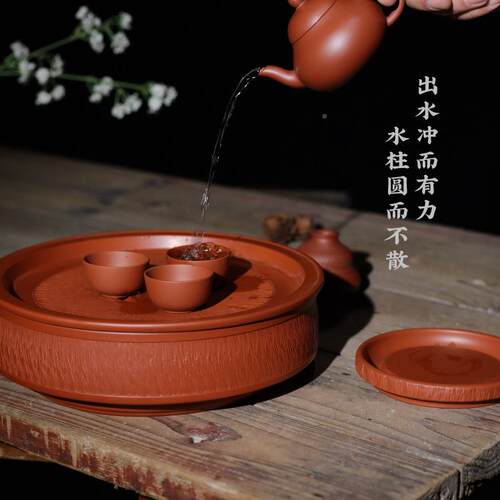 潮州茶朱泥yh607手拉家用泡夫壶纯手工慕壶古功小茶壶矮梨扁梨壶