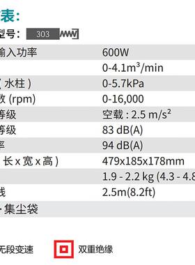 牧田MKITA）U1103吹风机插电式鼓B风机OLQ（吹A吸两用式大功率小