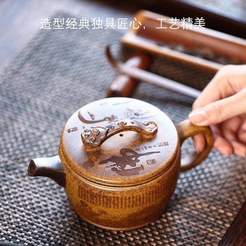 女茶男具紫砂壶手工泡瓦茶壶家用喝水大容如000量意汉壶