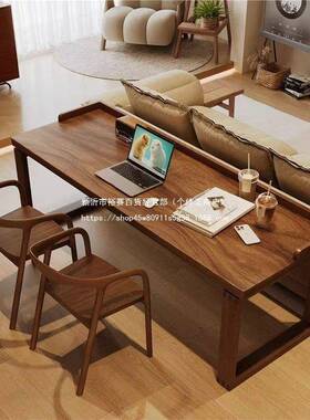 南美胡桃木客公厅桌FYR学生学习书家用小户桌型卧室实木办桌电脑