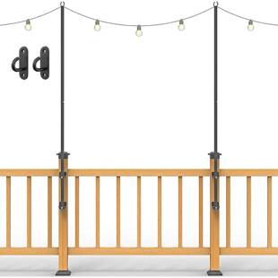 甲板灯杆带2个户灯壁外串挂钩灯带252SS螺钉木柱甲板装饰