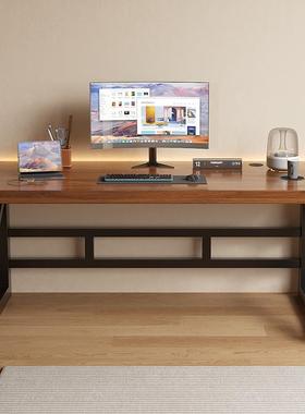 简实电脑桌台办公IAN桌长条桌子易木学生书式桌家用卧室电竞桌工