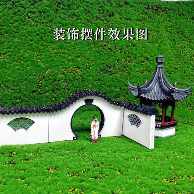苏州园林墙体模型 马头墙 u月洞门 云墙徽派建筑外墙 桌面建筑摆