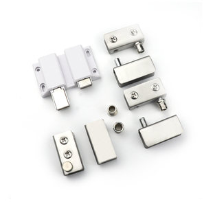 不锈钢玻璃柜门合k页上下转轴玻璃铰链单门双门磁碰酒柜门合页磁