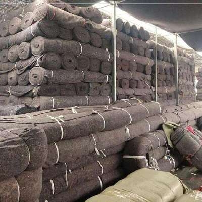 耐磨棉毡护d坡货车保o温盖毛毡布白灰色土工膜公路工程土工布加