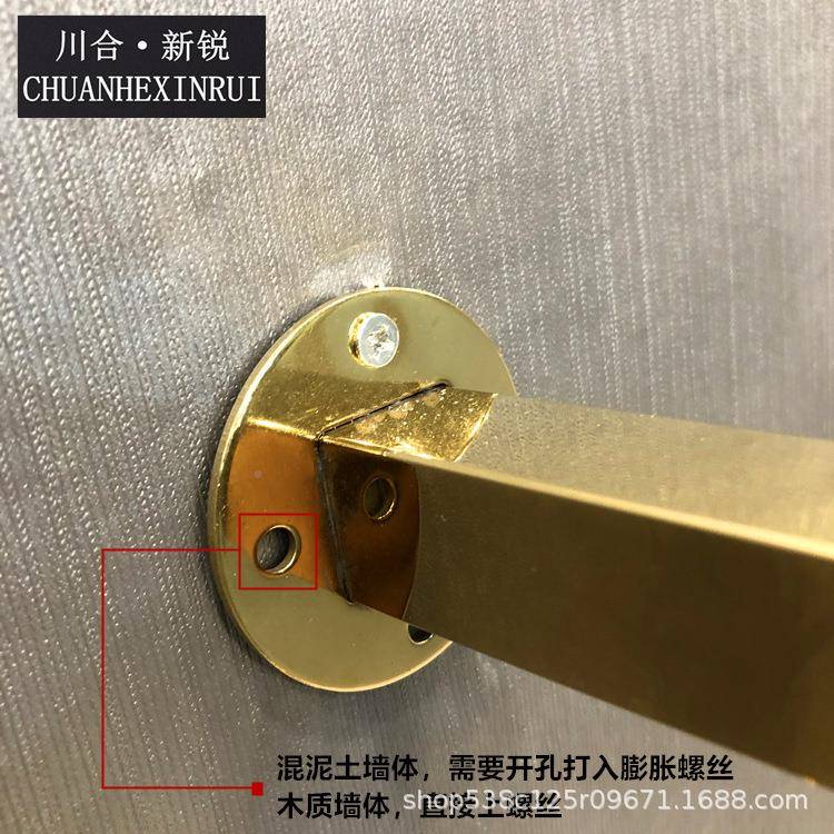 壁挂挂不锈挂钢金吊挂墙上悬衣架方管侧钛挂壁衣架收纳壁FGBG挂免